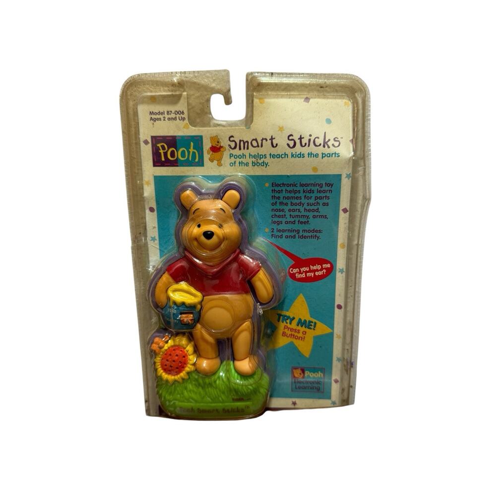 VTG 1998 Winnie the Pooh Smart Sticks Body Parts Tiger Electronics Works